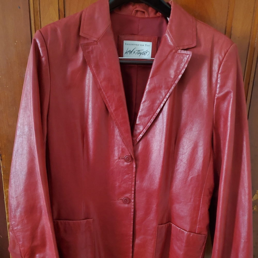 Leather blazer